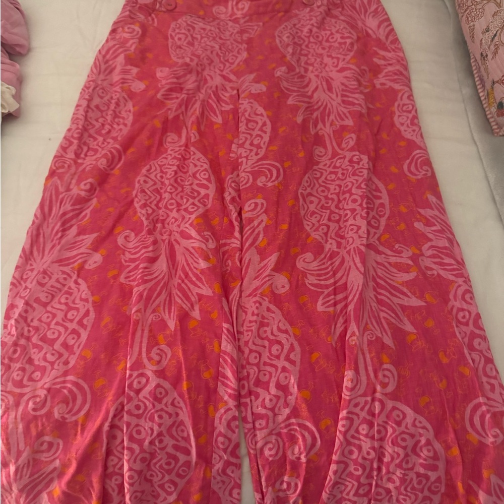 Lilly Pulitzer Pink and Orange Patterned Pants